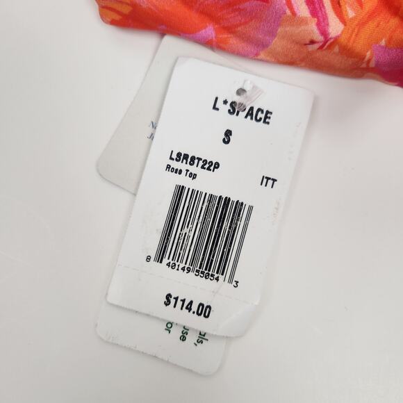 L*Space Rose Bikini Top in Pink Floral Size Small Underwire NWT - Picture 5 of 6